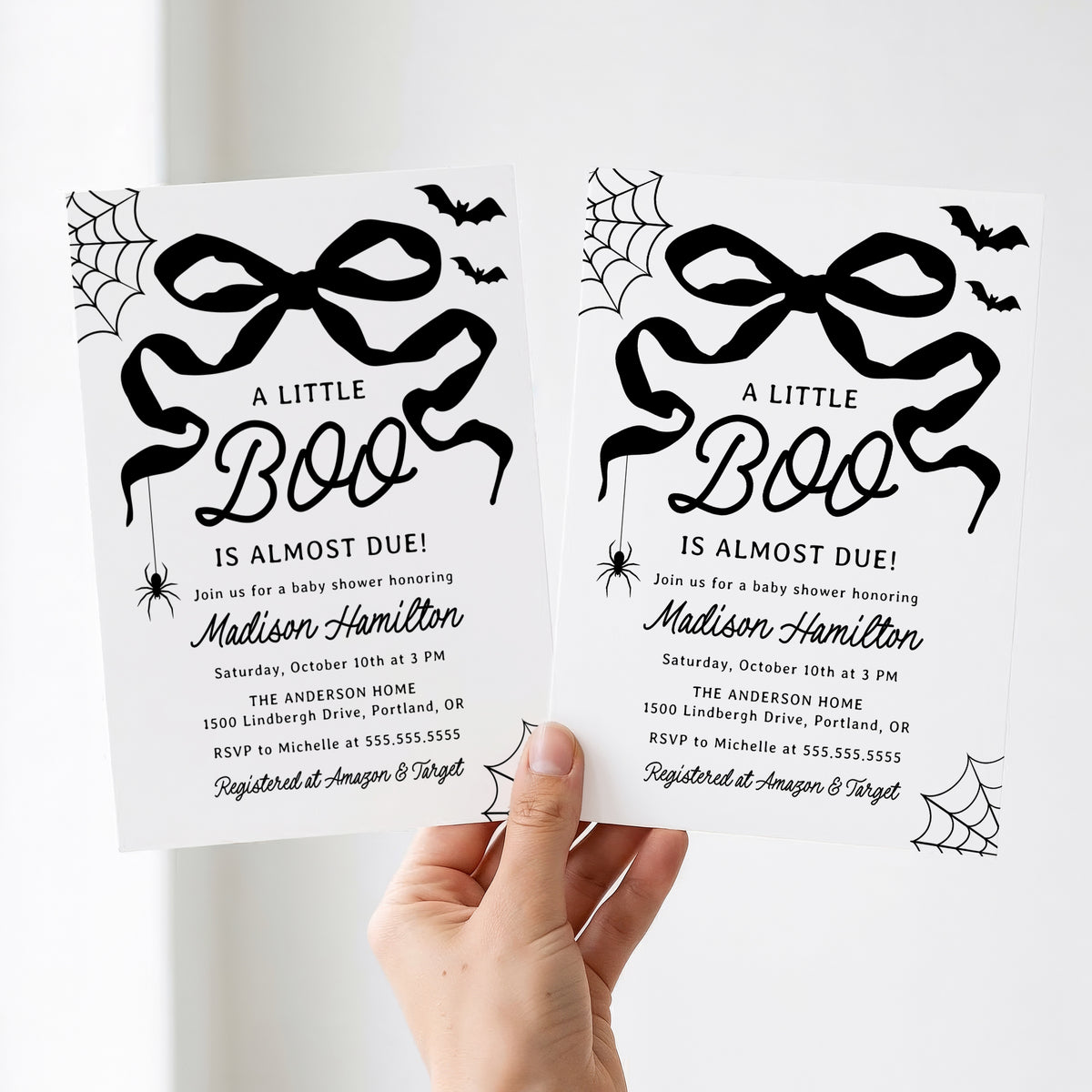 A Little Boo Is Almost Due Halloween Baby Shower Invitation Template