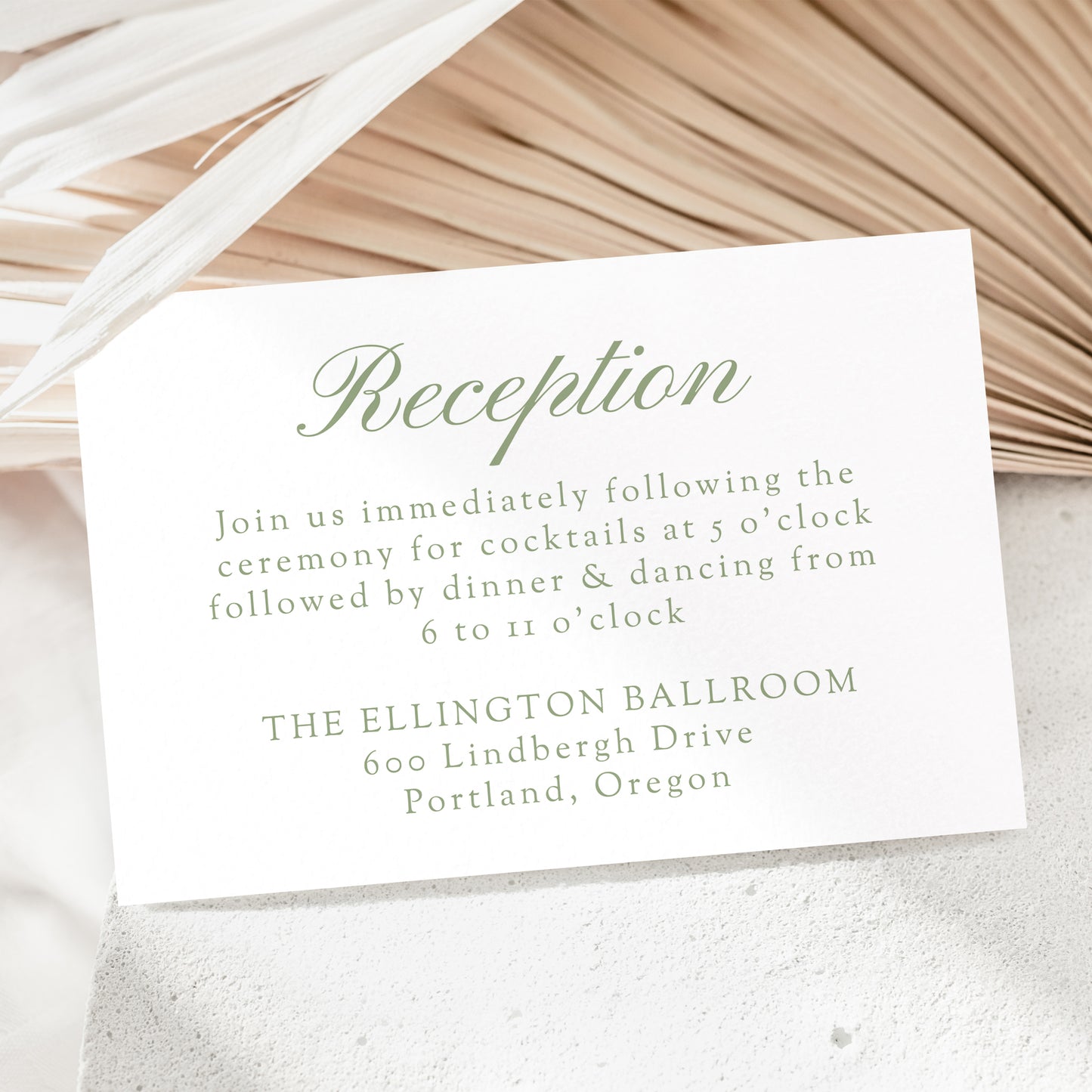 Elegant Green Chinoiserie Wedding Suite | Corjl Template