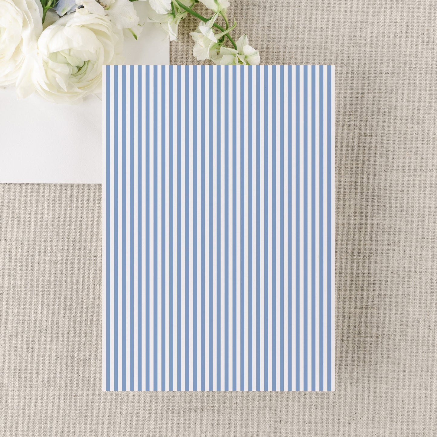 Classic Blue Hydrangea Wedding Save The Date Card | Corjl Template