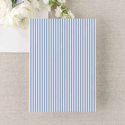 Classic Blue Hydrangea Wedding Save The Date Card | Corjl Template