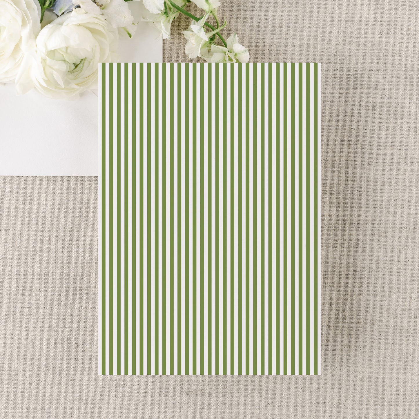 Classic Olive Green Hydrangea Wedding Invitation | Corjl Template
