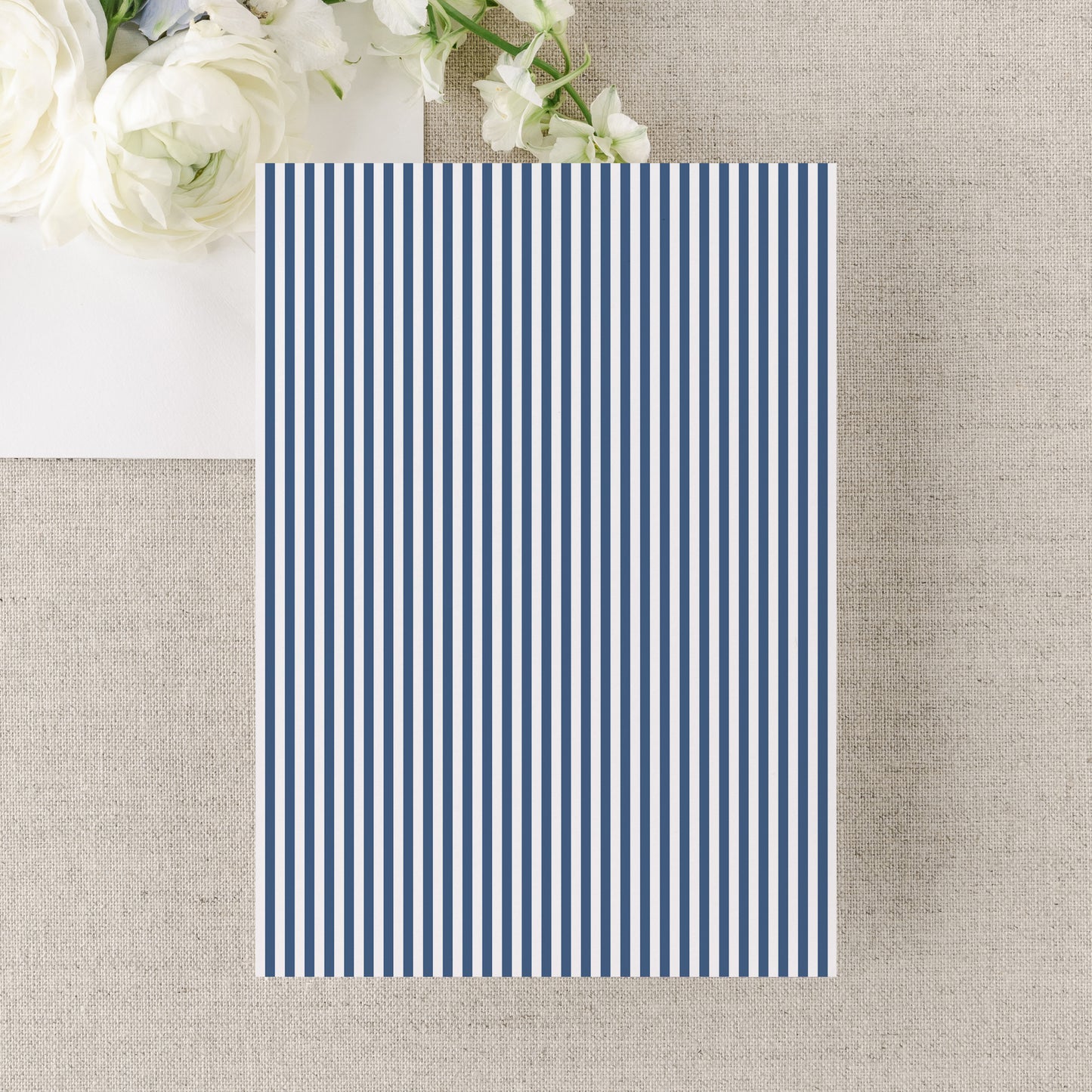 Classic Navy Hydrangea Wedding Save the Date Card | Corjl Template