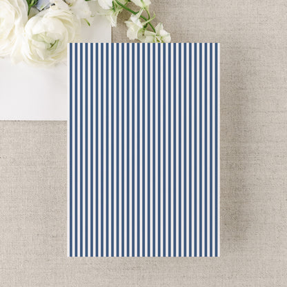 Classic Navy Blue Hydrangea Wedding Invitation | Corjl Template